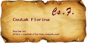 Csutak Florina névjegykártya